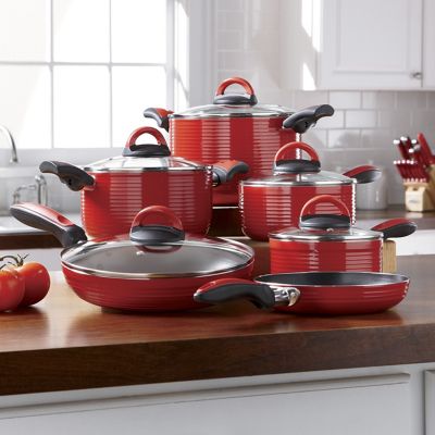 Ginnys Cookware Nonstick 11 Pc Ribbed Set