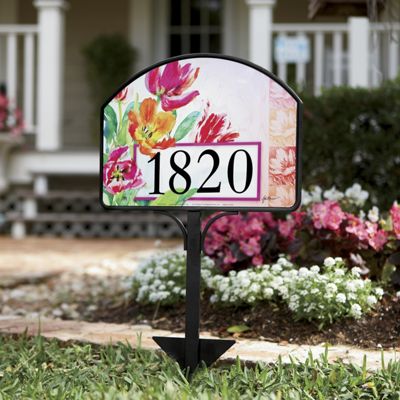 spring tulips address sign