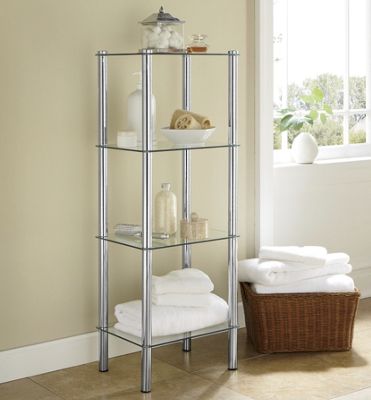 glass tower shelf