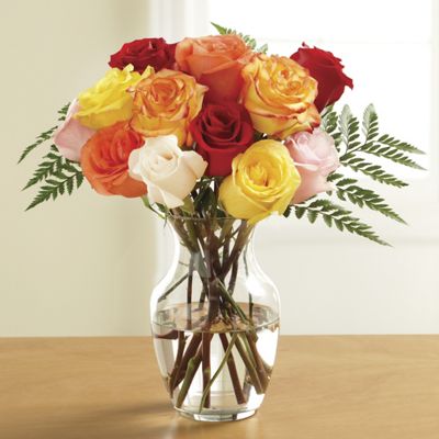 fresh cut dozen gems rose bouquet