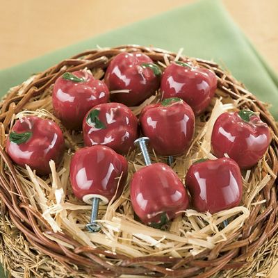 Set Of 10 Apple Knobs