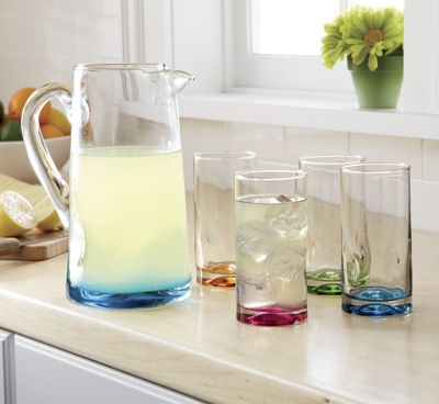 libbey 5 pc glasses and pitcher set