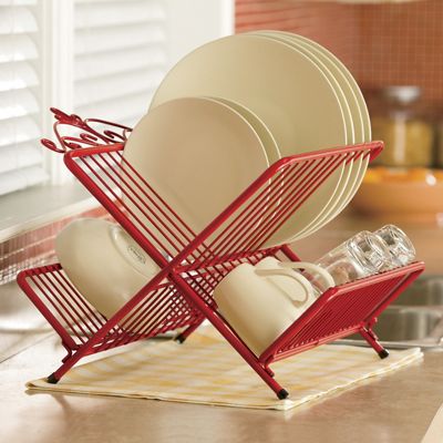 Scrolled Folding Dish Rack
