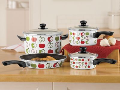 ginny s brand 7 pc apple cookware
