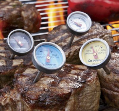 set of 4 steak thermometers