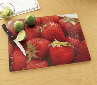 strawberry cutting board