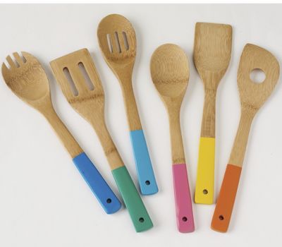 6 Pc Bamboo Utensil Set