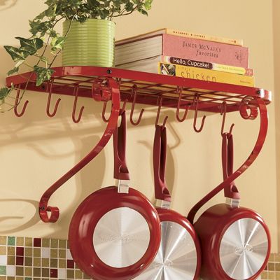 Wall Mount Bookshelf Pot Rack