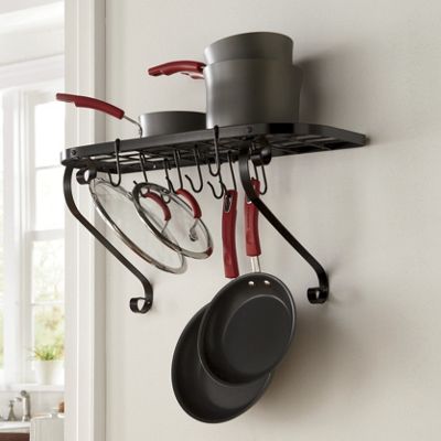 Wall Mount Bookshelf Pot Rack