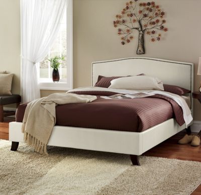 faux leather nailhead bed