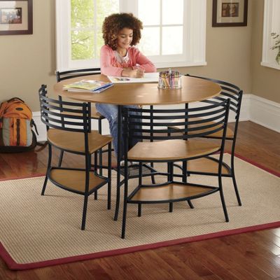smart circle 5 piece table and chairs set