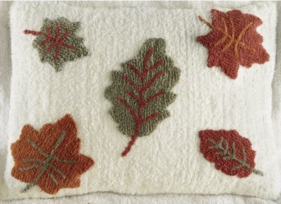 Chenille Autumn Leaf Sham