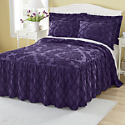 Damask Ruffle Chenille Bedding