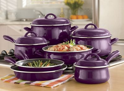 11Pc Ns Enamel Cw W Clr Handle