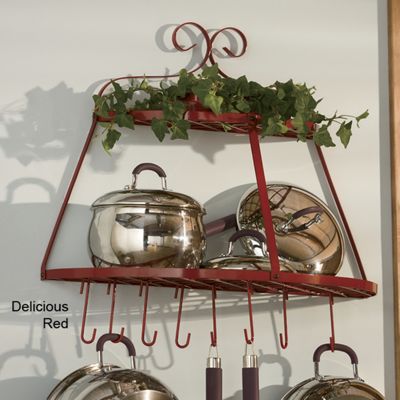 2 Tier Half Moon Wall Pot Rack