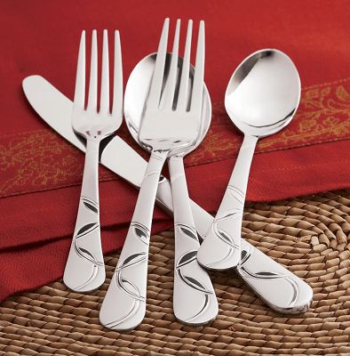 Felicity Frost 20-Piece Stainless Steel Flatware Set