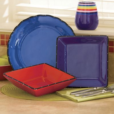16Pc Sq W Dot Edge Dw