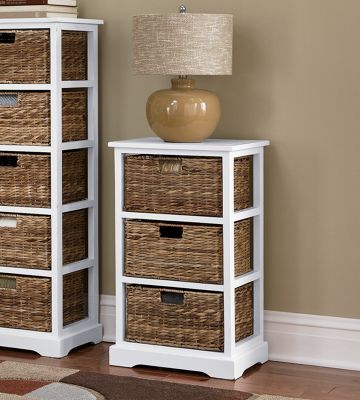 3 drawer wicker cottage taboret