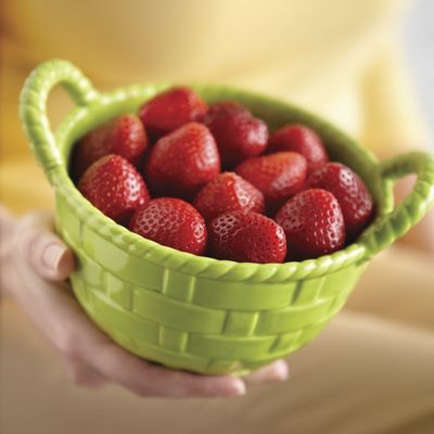 Set Of 3 Basket Weave Bowls