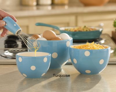 S 3 Sm Dot Bowls W Whisk