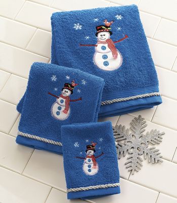 Set de toallas, mu�eco de nieve, 3 pzs.