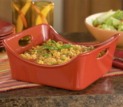 Rachael Ray Red Square Stoneware Baker