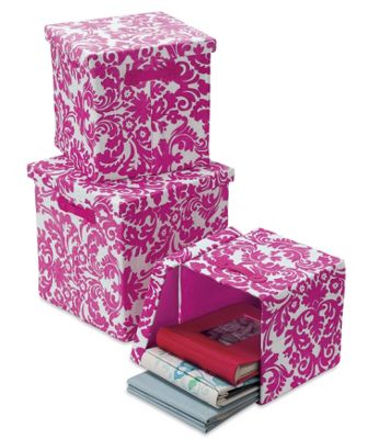 set of 3 floral storage boxes