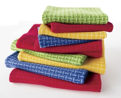 18Pc Bskt Weave Kitchen Twl Set