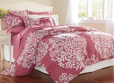 graphic floral comforter set valance panel pair