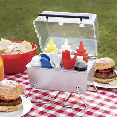 grill condiment holder