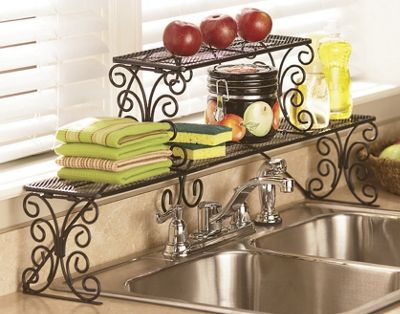 Scrolled Over The Sink Shelf