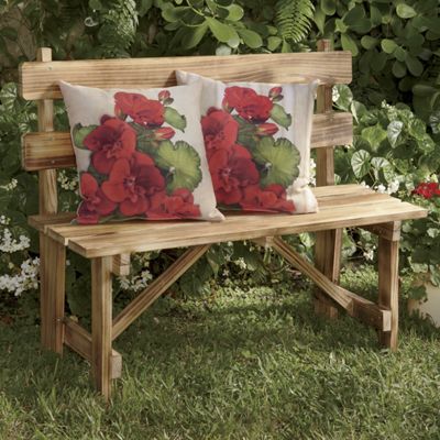 wooden garden bench