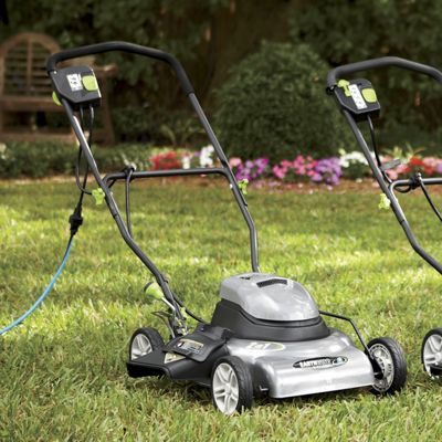corded electric lawnmower mulcher