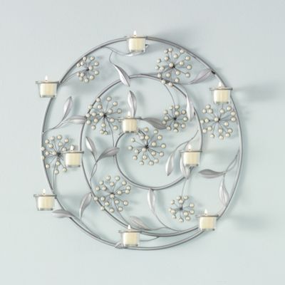 Votive Holder Spiral Pearl and Silver