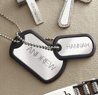 Double Dog Tag Pendant