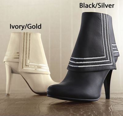 Sequin Trim Bootie By Midnight Velvet