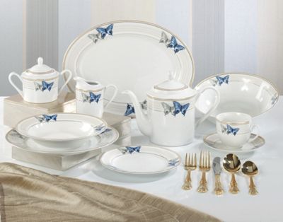 Dinnerware, Shimmering Butterfly 47-Piece Set