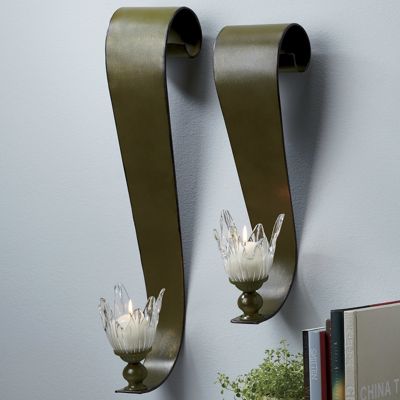 Set of 2 Ribbon Sconces