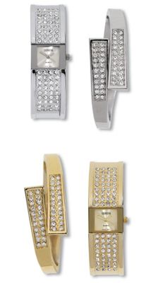 Crystal Pave Watch And Bracelet Set A
