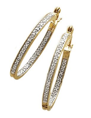 Diamond In Out Hoops