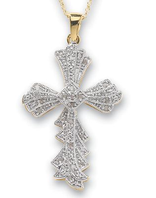 Diamond Cross Pendant 1