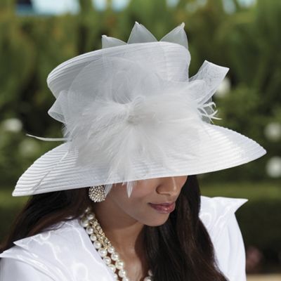 Hat Satin Feather