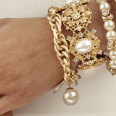 Bracelet Trevi Fountain Pearl Coin Drop