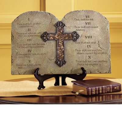 10 Commandments Plaque with Easel A