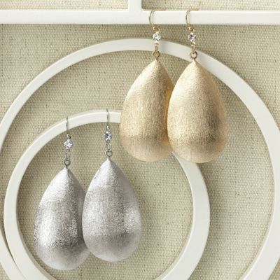 Earrings Satin Teardrop Wire