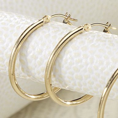 Hoops 10K Yellow Gold Round