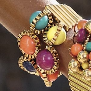 Multi color Daisy Chain Stretch Bracelet