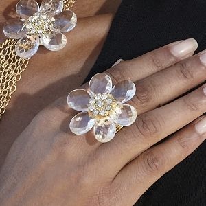Lucite Blossom Stretch Ring