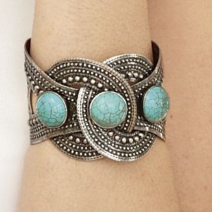 Faux Turquoise Cuff