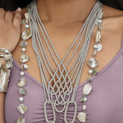 Popcorn weave Necklace